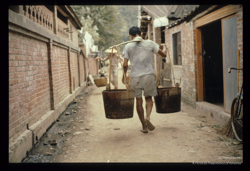 Night soil collectors coming and going.